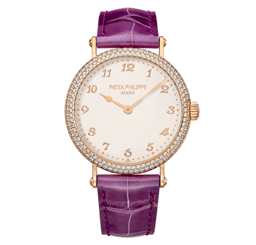 Swiss Replica Patek Philippe Calatrava Rose Diamond Watch 7200/200R-001